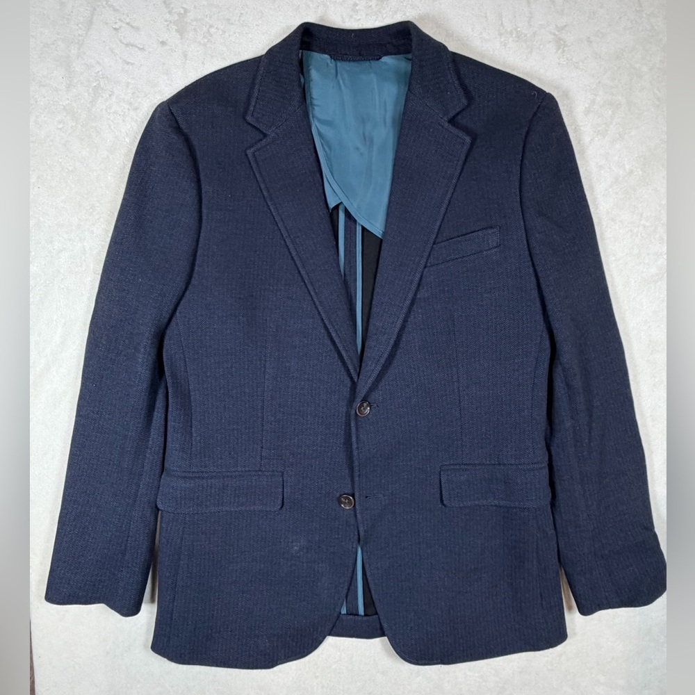 Bonobos 40r Italian Fabric Thick Cotton Blend Midnight Blue Corded Sport Coat